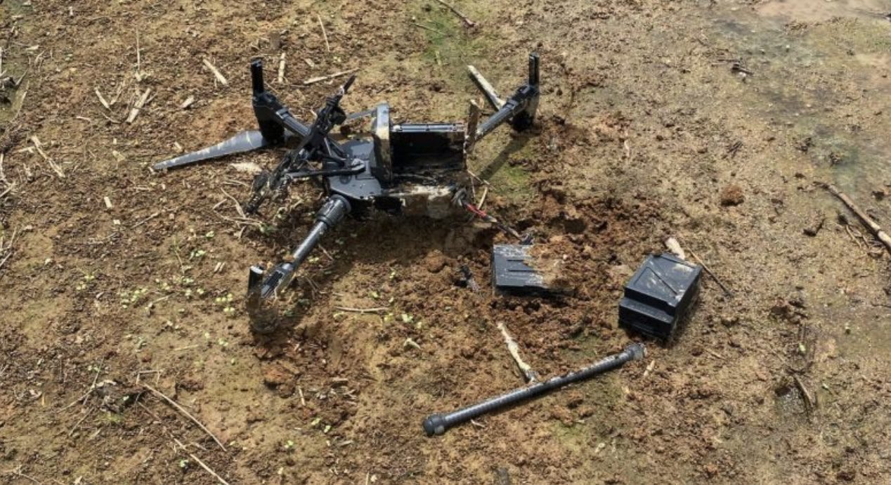 Drone crash in paris